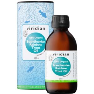 Viridian 100% Organic Scandinavian Rainbow Trout Oil 200ml expirace